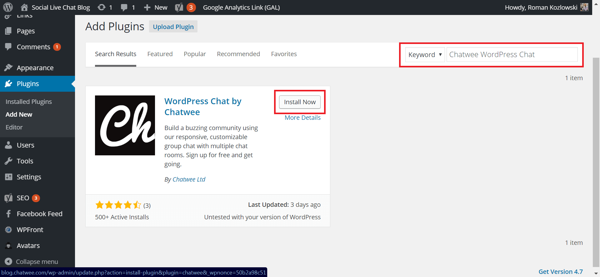 WordPress Chat Plugin